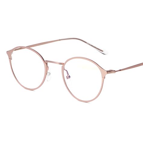 Contain Rose Gold!Full Alloy Retro Eyewear Frame Men Women Optical Eyeglasses Computer Glasses ...