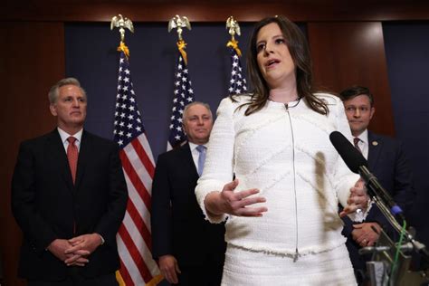 Elise Stefanik cites "bizarre and ominous" pledge to Trump at press ...