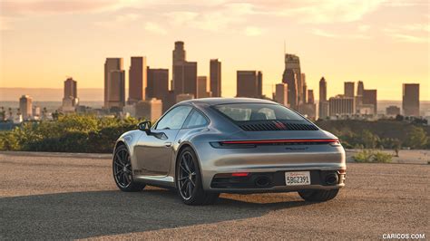 Porsche 911 Carrera T | 2023MY (Color: GT Silver) | Rear Three-Quarter