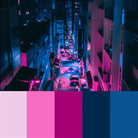 Cotton candy neon color palette #city #blues #colorpalette #color ...