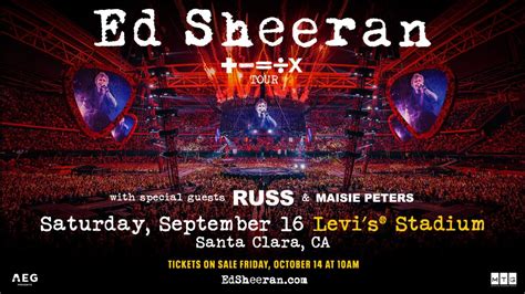 ED SHEERAN ANNOUNCES NORTH AMERICAN LEG "+ - = ÷ x TOUR" COMES TO LEVI'S® STADIUM ON SEPT. 16 ...