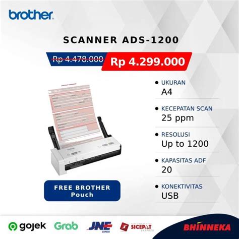 Jual Brother ADS-1200 Scanner di Seller Bhinneka Official Store ...