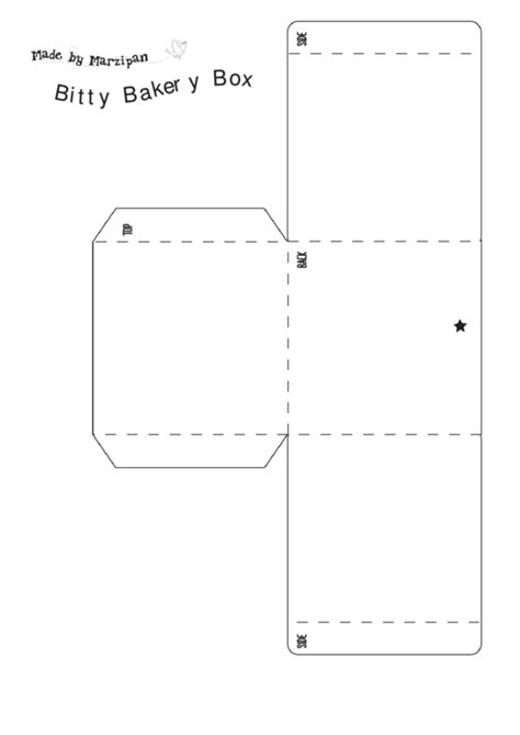 Bitty Bakery Box Template Printable pdf Box Templates Printable Free ...