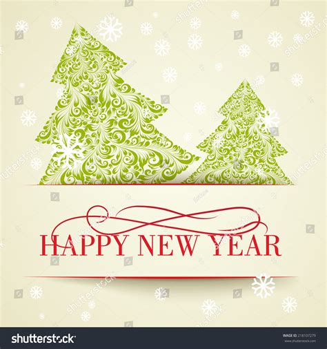 Happy New Year Card, Design Template. Vector Ilustration. - 218107279 ...