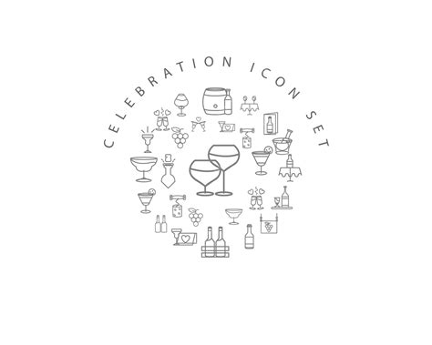 Premium Vector | Celebration icon set design