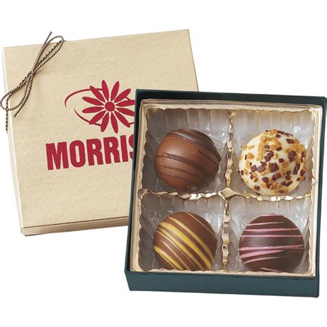 Advertising Truffle Gift Boxes with 4 Truffles