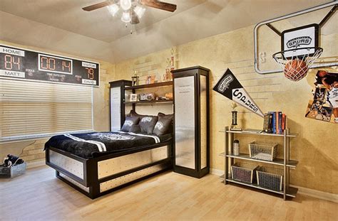 20 Sporty Bedroom Ideas With Basketball Theme | HomeMydesign