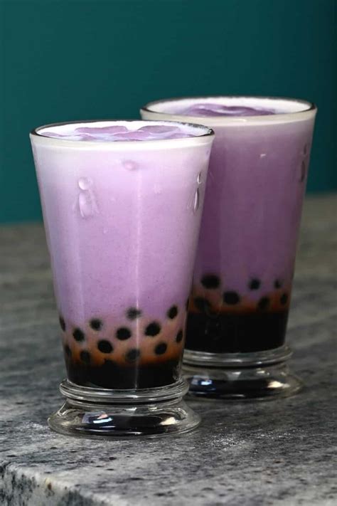 How To Make Taro Milk Tea (Taro Bubble Tea) - Alphafoodie