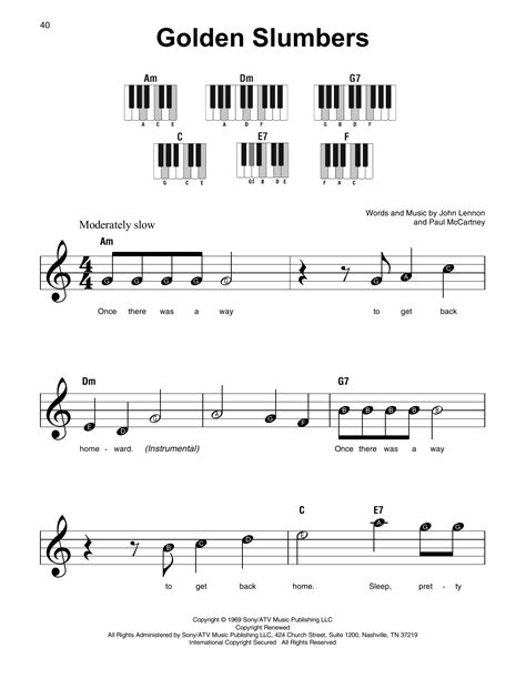 Golden Slumbers | Sheet Music Direct