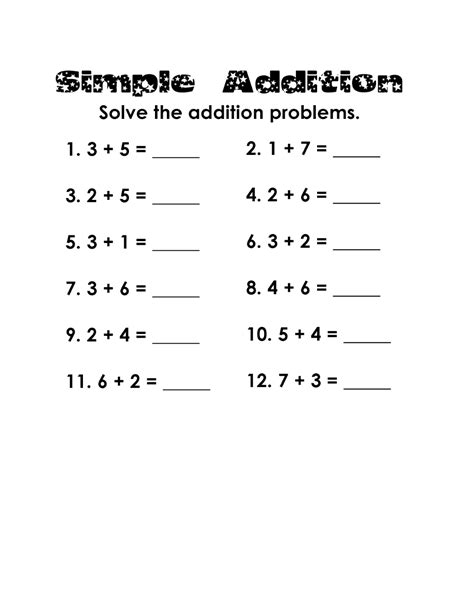 Free Easy Math Worksheets | Educative Printable | First grade math worksheets, 1st grade math ...