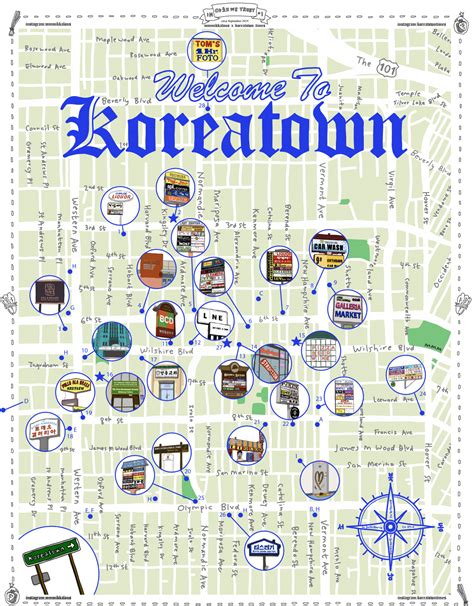 Koreatown Storefront Signage Celebrated in Illustrated Map