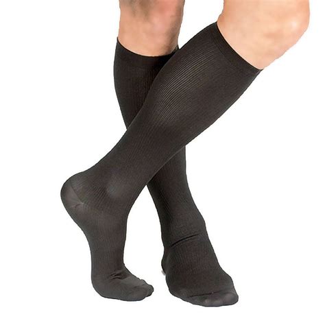 Men's Lightweight Moderate Compression Dress Socks - Black - Large, Get ...