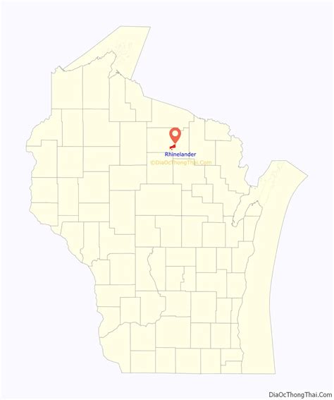 Map of Rhinelander city - Thong Thai Real