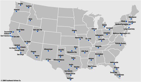 Southwest Airlines Route Map