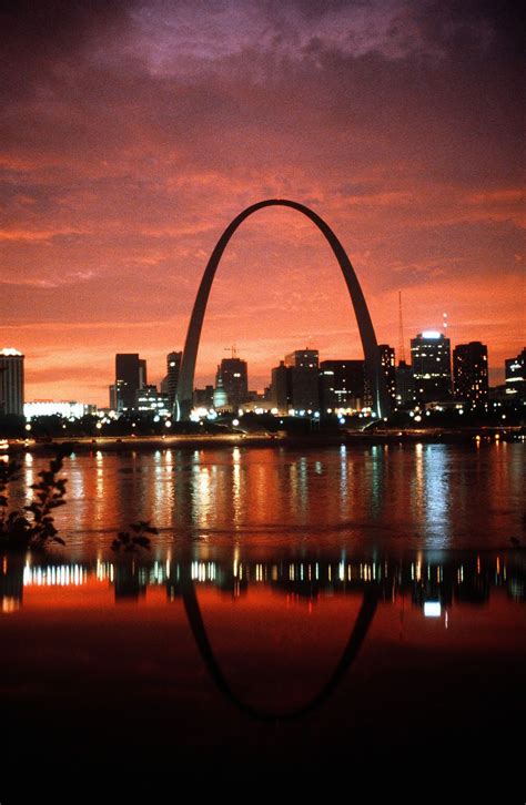 Night Skyline at the Gateway Arch, Loved going to St. Louis both times ...