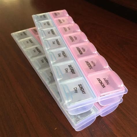 7 Days Weekly Tablet Pill Medicine Box Holder Storage Organizer Container Case 14Slots Pill Box ...