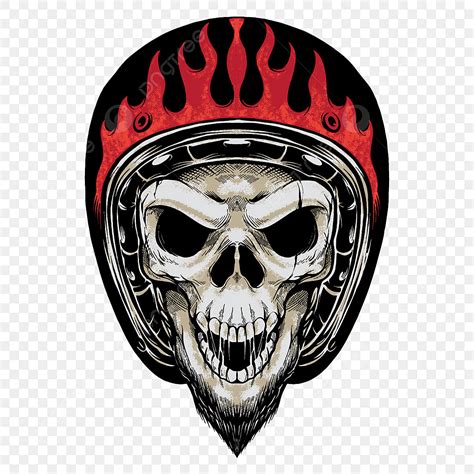 Biker Skull Vector Hd PNG Images, Vintage Biker Skull, Antique ...