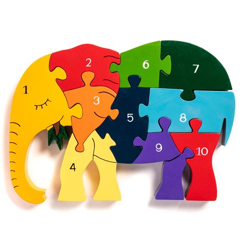 Number Elephant, Toddler Jigsaw Puzzles | Alphabet Jigsaws