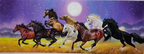 8 Running Horses Painting - Cheapwallarts.com