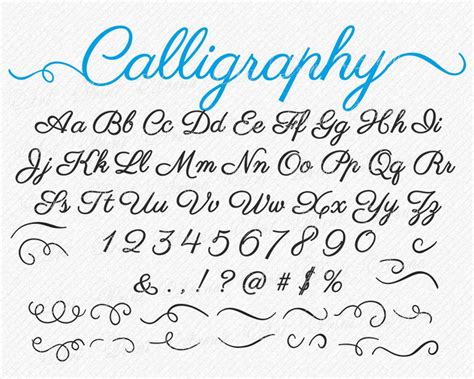 Cursive Fonts Clip Art