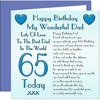 Dad 65th Birthday, Birthday Card: Amazon.co.uk: Kitchen & Home