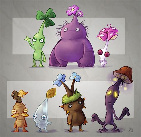 From Sketchbook : Pikmin species by FrancoisL-Artblog on DeviantArt