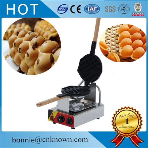 All stainless steel egg waffle egg waffle iron Bubble Waffle wafer ...