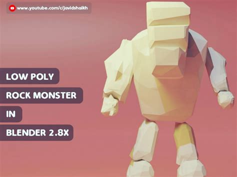 Low poly rock monster by Javid Shaikh on Dribbble