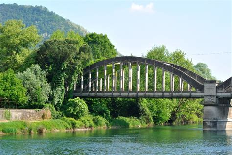 Paderno d`adda bridge stock photo. Image of design, lombardy - 122289948