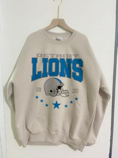 Vintage Detroit Lions Sweatshirt, Vintage Style Detroit Lions ...