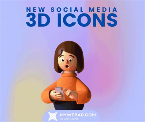 New in MyWebAR: 3D Social Media Icons