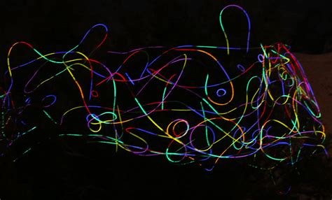 Our glow stick sculpture - created at the reception | Art lessons, Neon signs, Glow sticks