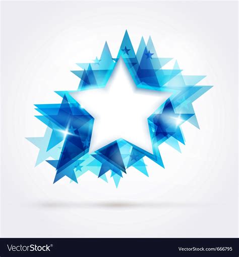 Blue star frame Royalty Free Vector Image - VectorStock