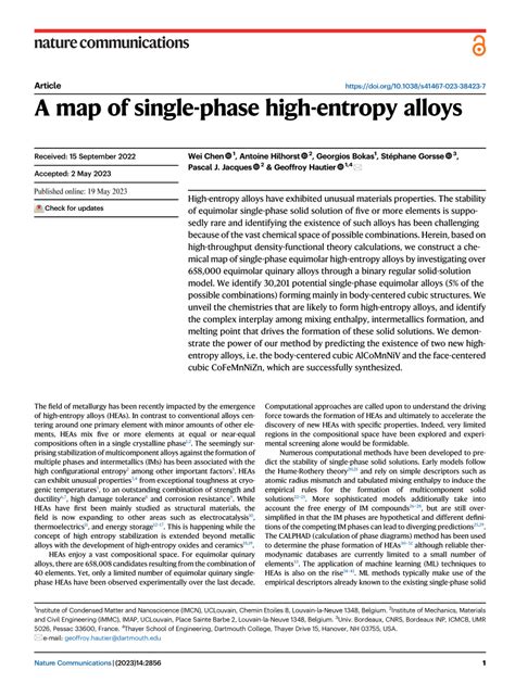 (PDF) A map of single-phase high-entropy alloys