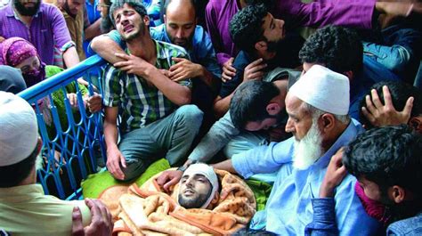 Thousands turn up at Hizbul Mujahideen militant Burhan's funeral