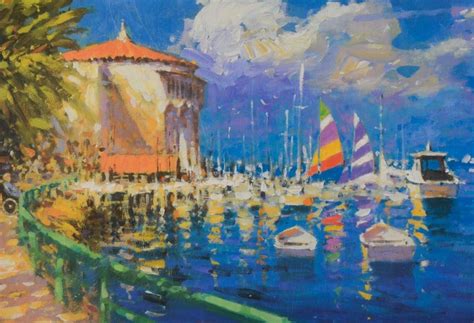 Marko Mavrovich Seriolithograph 'A Day in Catalina' | American artists, Catalina, Painting