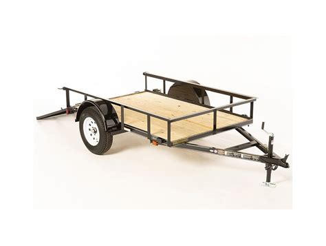 5x8 Utility Trailer, Metal Rail, Drop-Down Ramp, 1 Axle Best Trailers ...