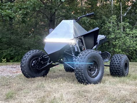 This DIY Electric ATV Mimicking A Tesla CyberQuad Clocks At