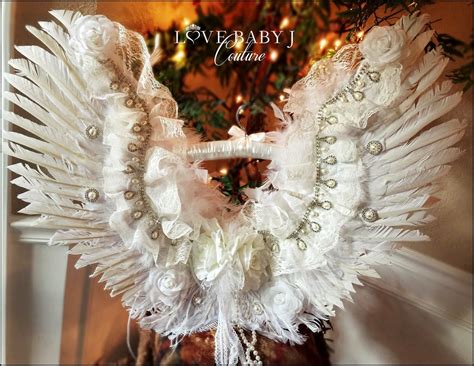 Hand-Made Embellished Feather Angel Wings | Feather angel wings, Diy angel wings, Wings