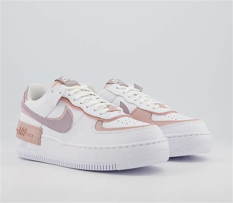 Nike Air Force 1 Shadow Trainers White Amethyst Ash Pink Oxford - Hers ...