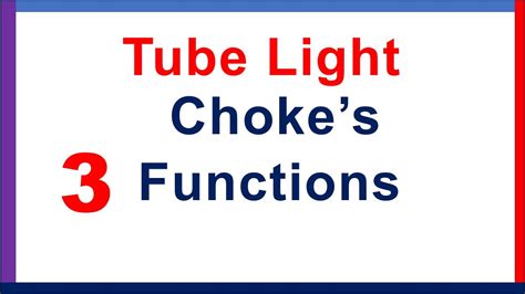 3 Functions of choke coil in tube light, working, circuit - YouTube