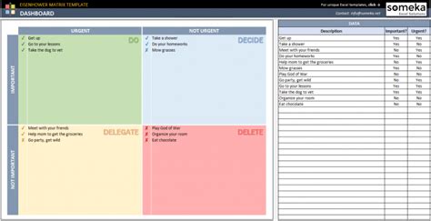 Eisenhower Matrix Excel Template | Eisenhower matrix, Excel templates ...