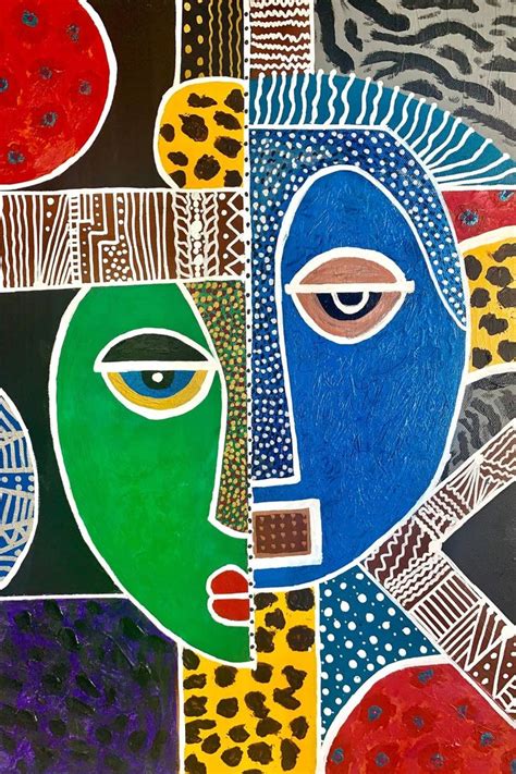 Art africain IMPRESSION SUR TOILE contemporaine Art mural de - Etsy ...