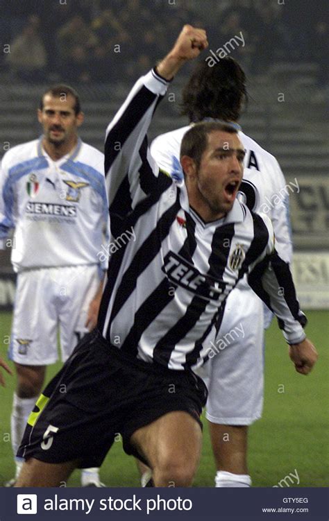 Croatian Juventus defender Igor Tudor celebrates after scoring Stock ...