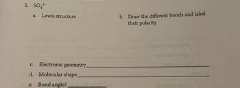 Answered: SO ₂2- a. Lewis structure c. Electronic… | bartleby