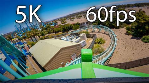 Journey To Atlantis front seat on-ride 5K POV @60fps SeaWorld San Diego - YouTube