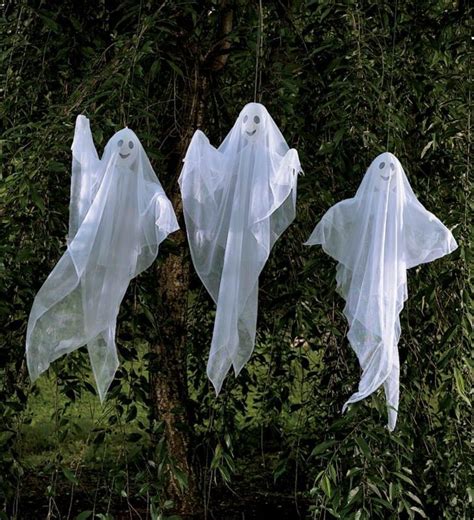 Pin on festividades | Halloween haunted houses, Hanging ghosts ...