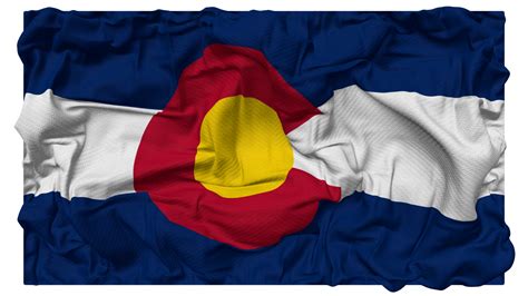 State of Colorado Flag Waves with Realistic Bump Texture, Flag Background, 3D Rendering 24625410 PNG