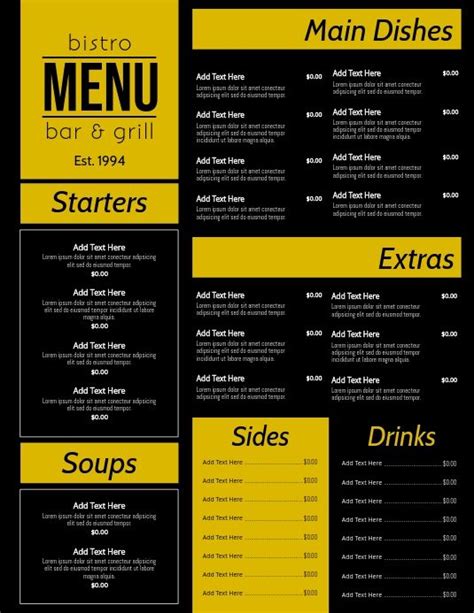 Restaurant Menu Template - TERRIFIC TEMPLATES