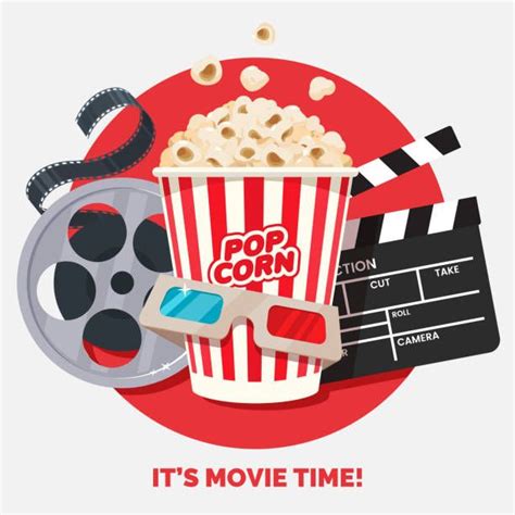 Movie time vector illustration. Cinema poster concept on red round... | About time movie, Cinema ...